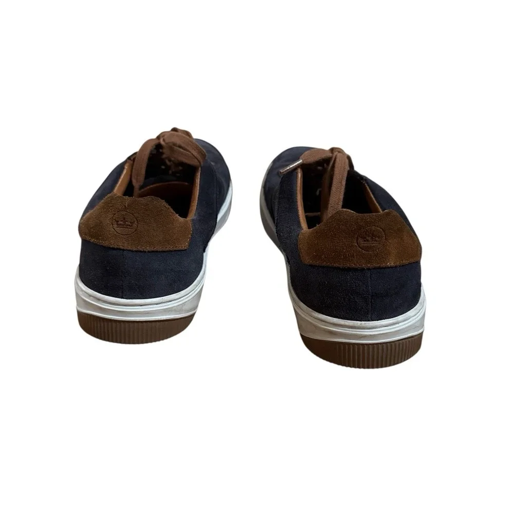 Peter Millar Vantage Suede‎ Sneakers Mens 9.5 Navy Blue Lace Up Retro